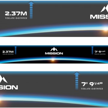 Mission throw line oche sticker horizon